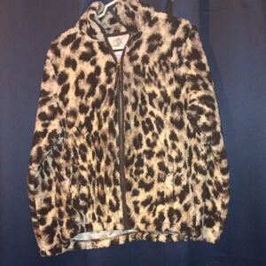 Cozy Sherpa Leopard Print Jacket